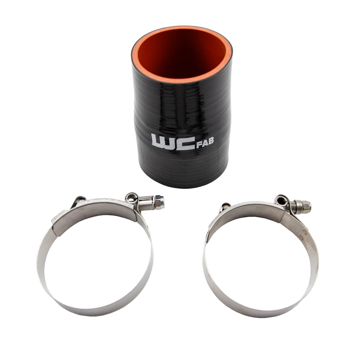 Universal 2.75" x 3" ID Straight Reducer 4.5" Long Silicone Boot and Clamp Kit - Wehrli Custom Fabrication