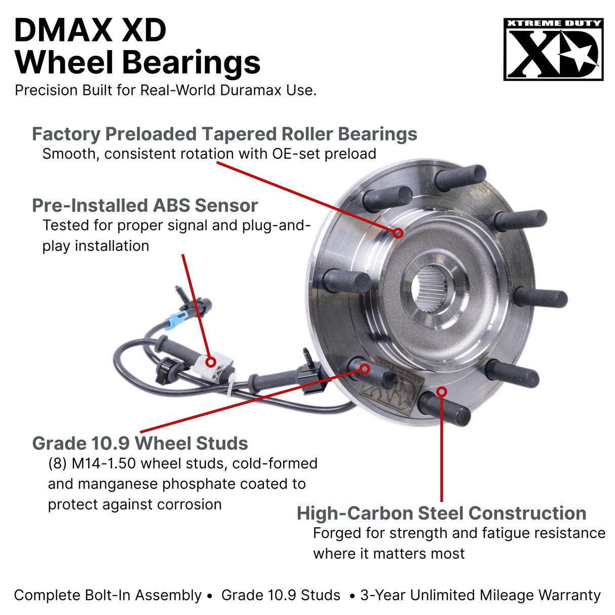 2001-2007 Duramax DMAX XD Wheel Bearing (XD310)