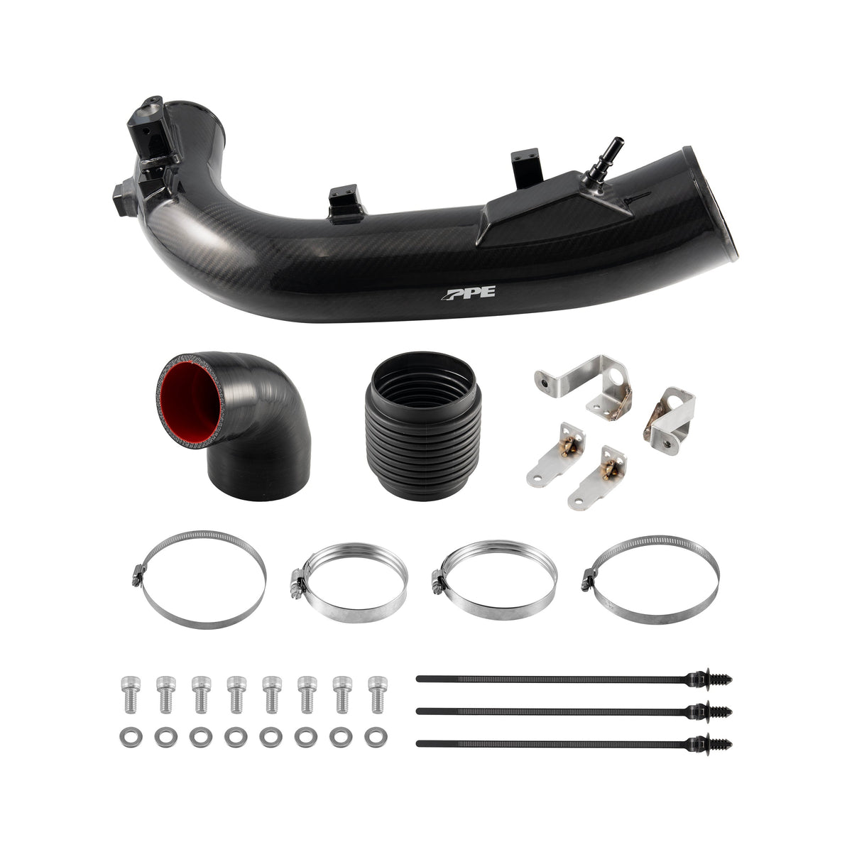 PPE 2019-2026 GM 1500 2.7L Zilla Carbon Fiber Intake Tube - Twill Weave