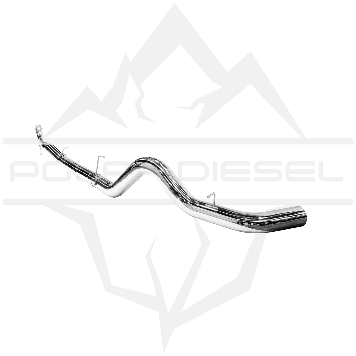 2017-2026 Duramax 6.6L 5" 304SS Polished Downpipe Back Exhaust - No Muffler (PD-1-32934352)