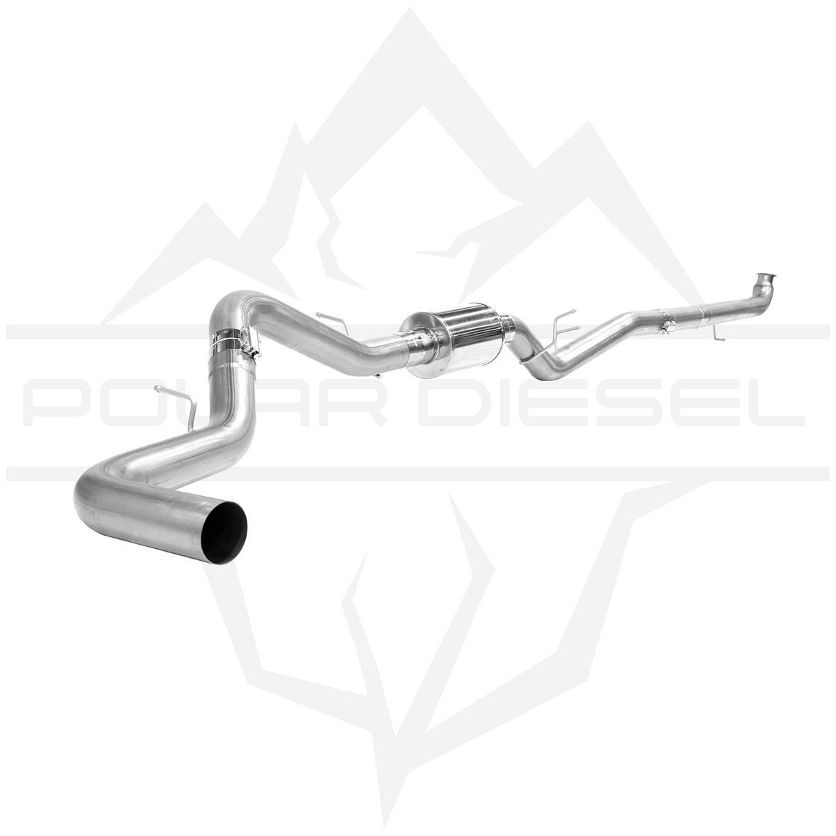 2007.5-2010 Duramax 6.6L 4" SS Downpipe Back Exhaust - w/ Muffler (PD-1-31922141)