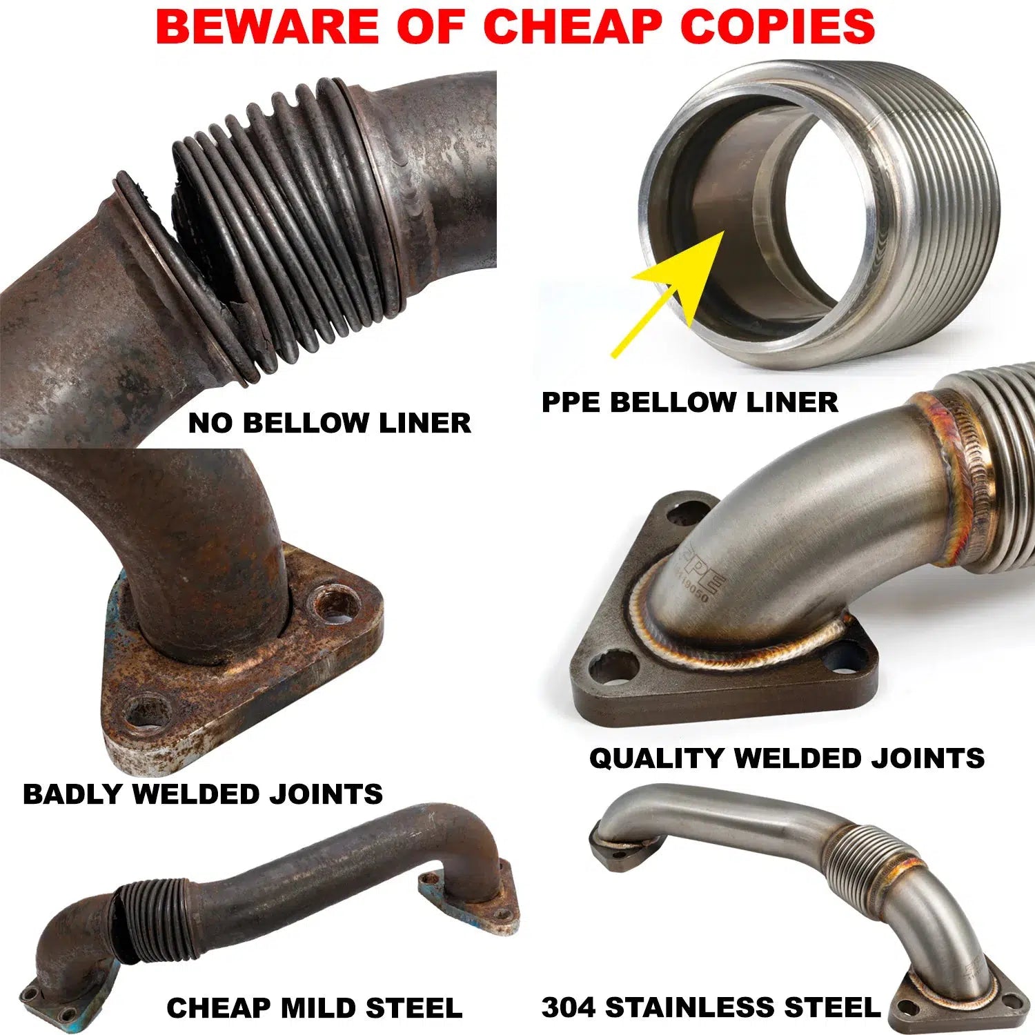 2001-2022 Duramax OEM Replacement Passenger Up-pipe (116120010)-Up-Pipes-PPE-Dirty Diesel Customs