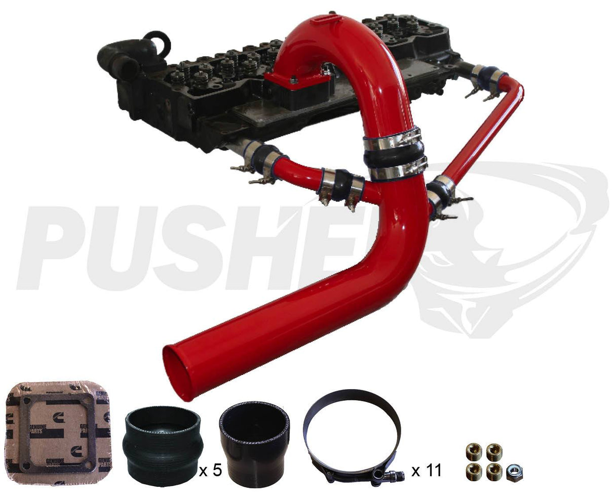 2003-2007 Cummins 3.5" Mega Intake System w/ Cross-Air (PDC0307MCA)-Intake Manifold-Pusher-Dirty Diesel Customs
