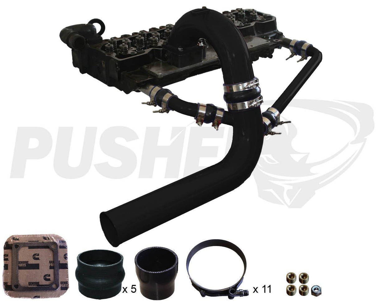 2003-2007 Cummins 3.5" Mega Intake System w/ Cross-Air (PDC0307MCA)-Intake Manifold-Pusher-Dirty Diesel Customs