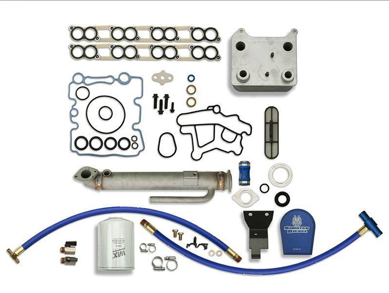 2003-2007 Powerstroke Solution Kit w/ Filter (SD-BS-6.0-EGRC-xC-CF)-Solution Package-Sinister-Dirty Diesel Customs