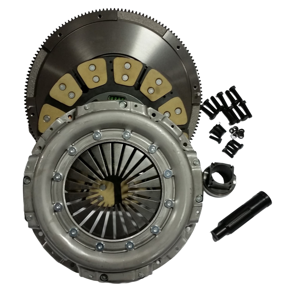2003-2010 Powerstroke HD Ceramic/Kevlar Clutch Kit w/Flywheel - 500HP/1000ft-lb (NMU70432-06)-Performance Clutches-Valair-Dirty Diesel Customs