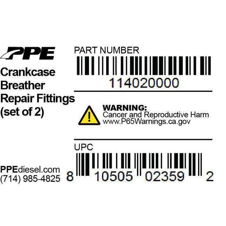 2004.5-2010 Duramax Engine Crankcase Breather Fitting (114020000)-CCV Kit-PPE-Dirty Diesel Customs