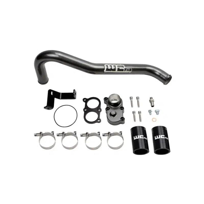 2006-2010 LBZ/ LMM Duramax Top Outlet Billet Thermostat Housing & Upper Coolant Pipe Kit For Dual CP3 (WCF100424)-Coolant Pipes-Wehrli Custom Fabrication-Dirty Diesel Customs