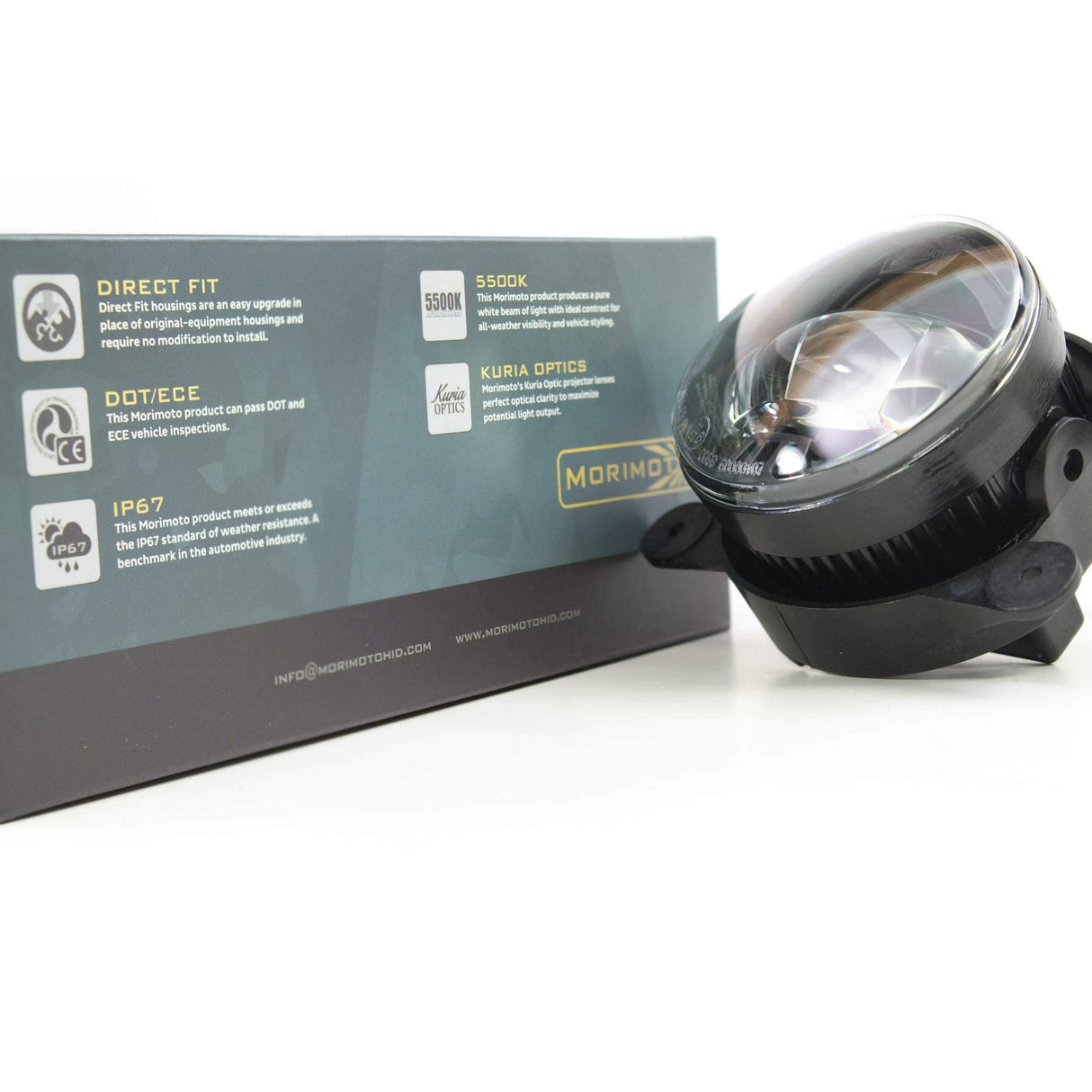 2007-2017 Jeep Wrangler XB LED Black Fog Light (LF030)-Fog Lights-Morimoto-Dirty Diesel Customs