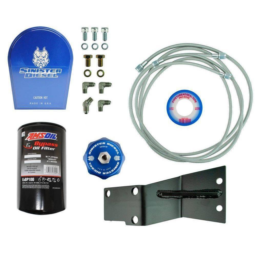 2007.5-2012 Cummins Bypass Oil Filter System (SD-EOF-6.7C-07)-Bypass Oil Filter System-Sinister-Dirty Diesel Customs