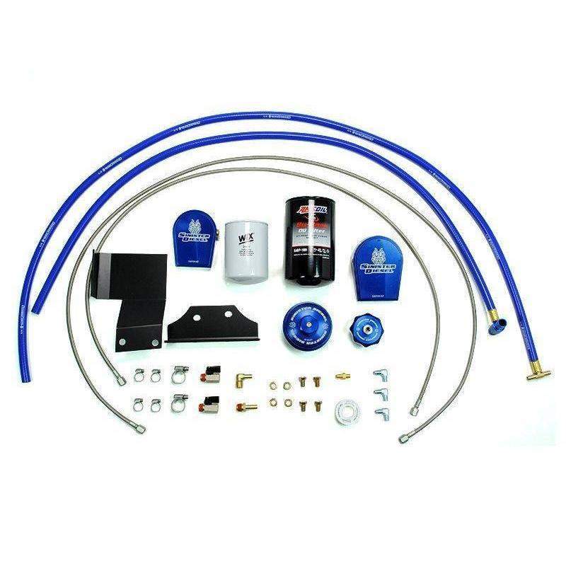 2008-2010 Powerstroke Oil Filter System & Coolant Filter (SD-EOF-CF-6.4)-Filtration System-Sinister-Dirty Diesel Customs