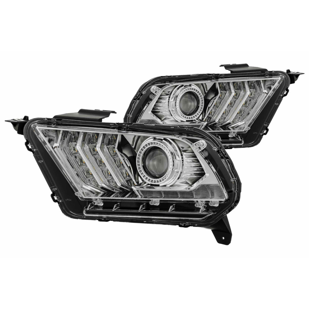 2010-2014 Ford Mustang Pro-Series Halogen Headlights (880110)-Headlights-AlphaRex-Dirty Diesel Customs