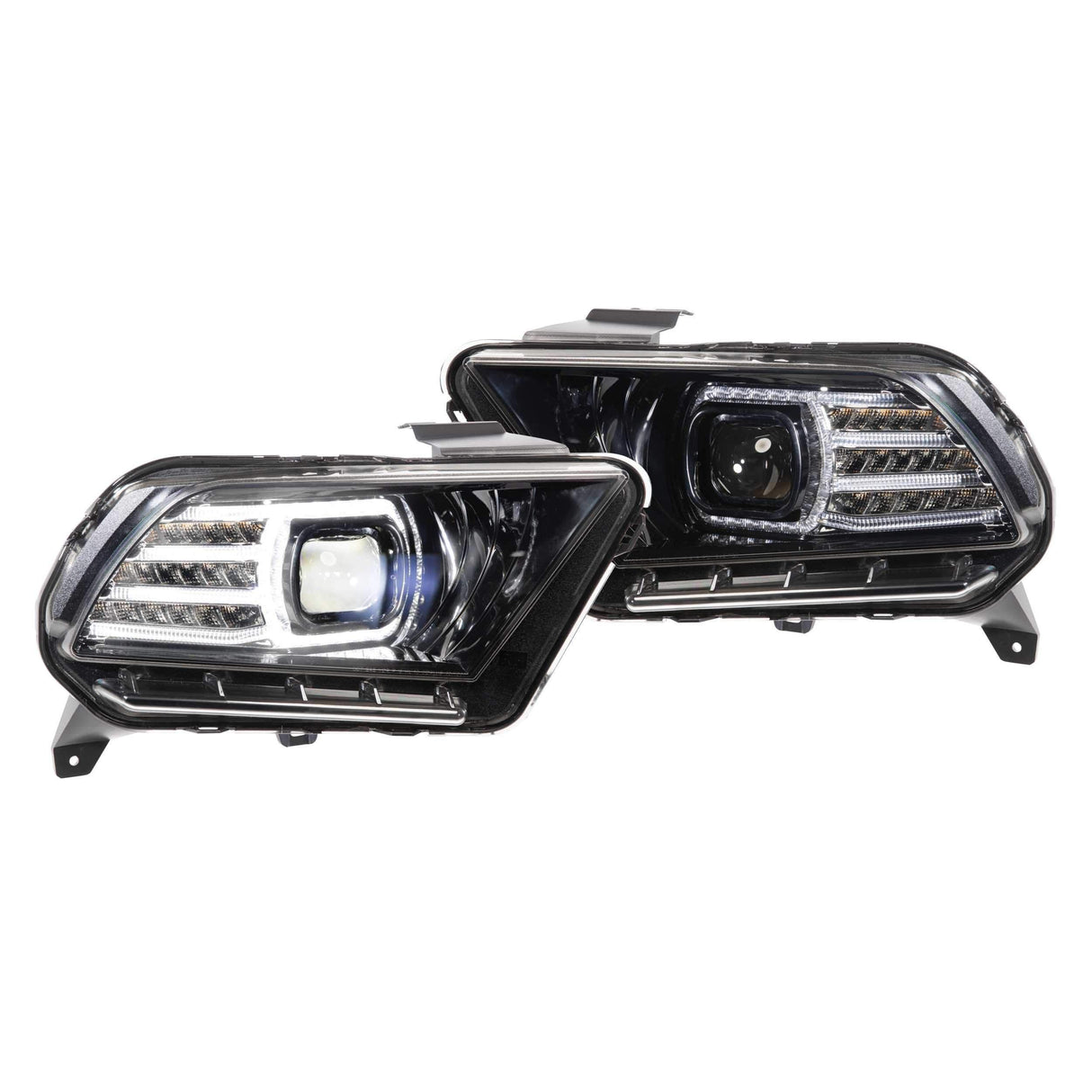 2010-2014 Ford Mustang XB LED Black Headlights (LF440)-Headlights-Morimoto-Dirty Diesel Customs