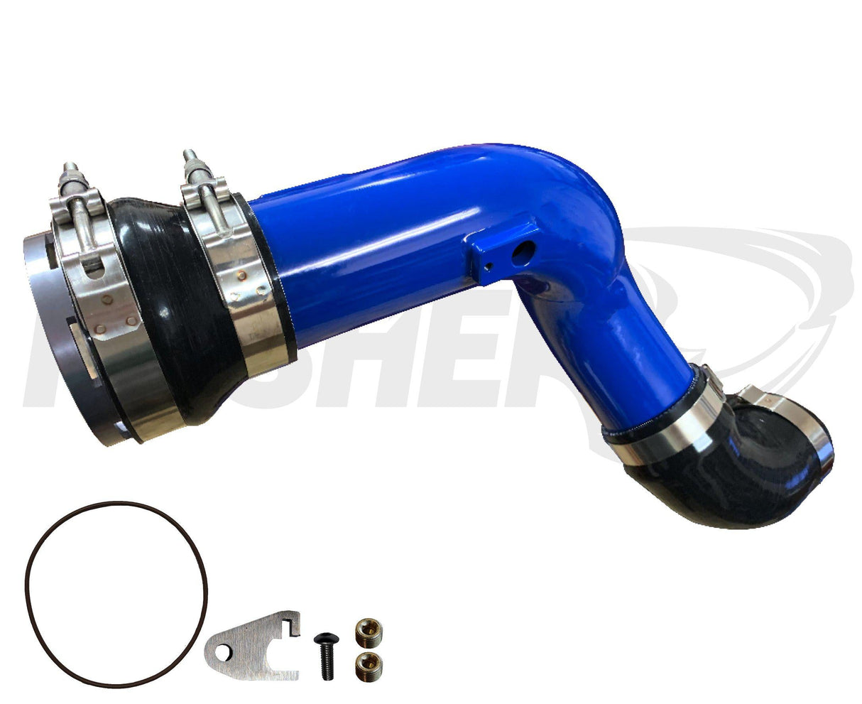 2011-2016 Powerstroke HD 3" Cold Side Charge Tube w/ Throttle Valve Adapter (PFP1116BTA)-Intercooler Piping-Pusher-PFP1116BTA_U-Dirty Diesel Customs