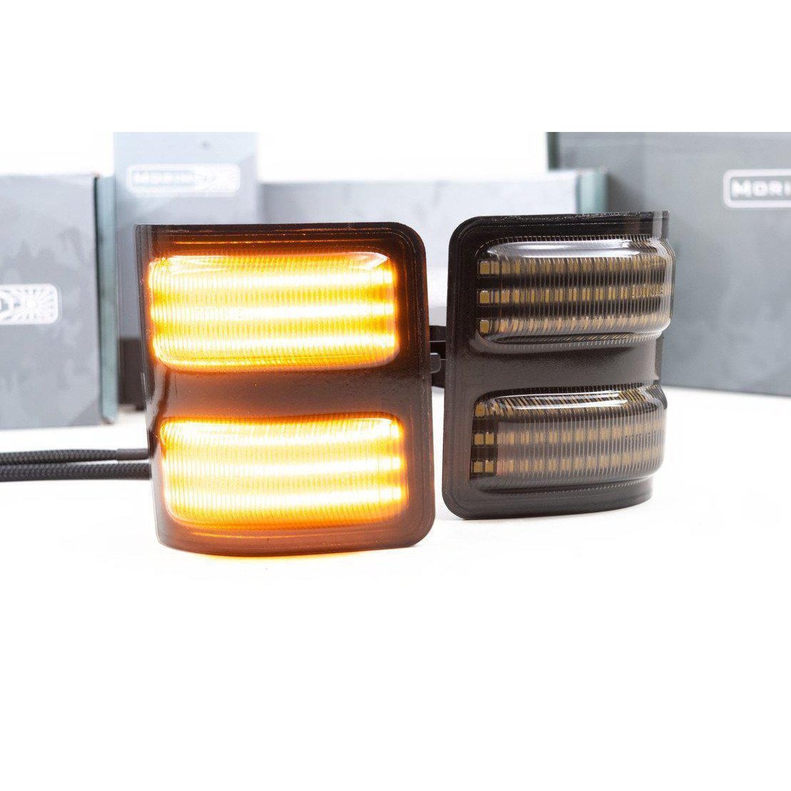 2011-2016 Powerstroke LED Side Mirror Lights (LF7920DS-1)-Side Mirror Lenses-Morimoto-Dirty Diesel Customs