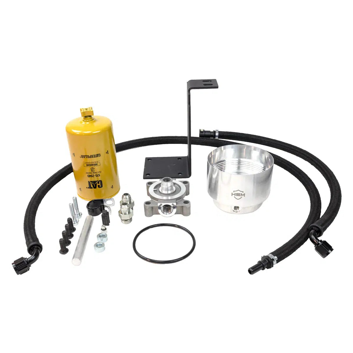 2011-2016 Powerstroke Lower Fuel Filter Upgrade Kit (121009)-Fuel Filter Conversion Kit-H&S Motorsports-Dirty Diesel Customs