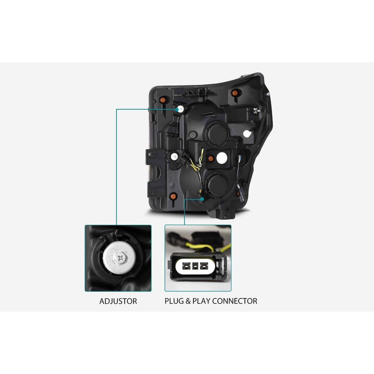 2011-2016 Powerstroke Luxx-Series LED Headlights (880143)-Headlights-AlphaRex-Dirty Diesel Customs