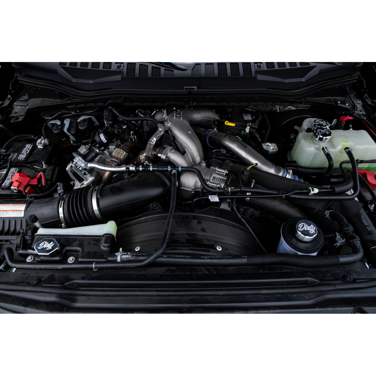 2011-2019 Powerstroke Small Coolant Reservoir Improved Aesthetics Cap (067-ENG-0379)-Engine Caps-Dirty Diesel Customs-Dirty Diesel Customs