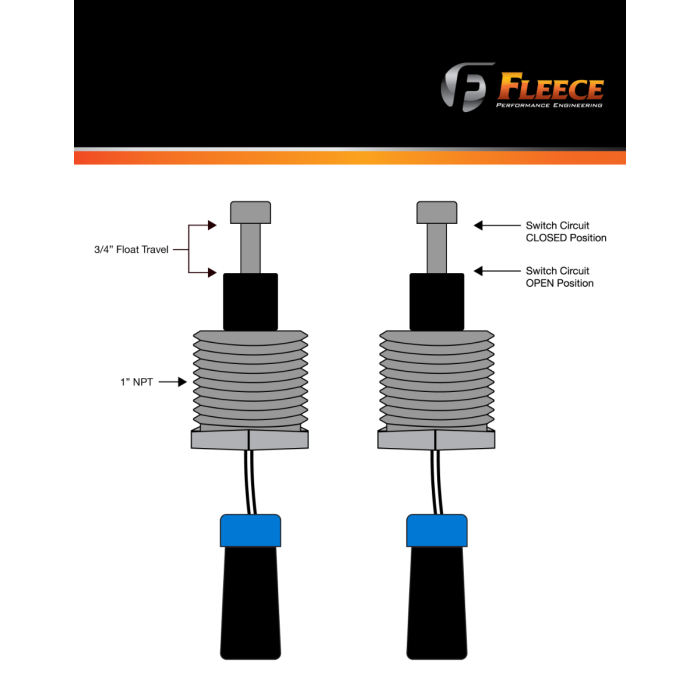 2013-2018 Universal/ Duramax Float Switch (FPE-FS-UNIV-2M-SS)-Sensor Connector-Fleece Performance-Dirty Diesel Customs