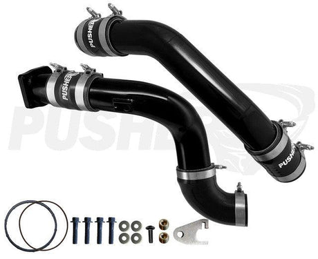 2015-2016 Powerstroke 3" Charge Tube Set w/ Throttle Valve Replacement (PFP1516KTR)-Intercooler Piping-Pusher-PFP1516KTR_K-Dirty Diesel Customs