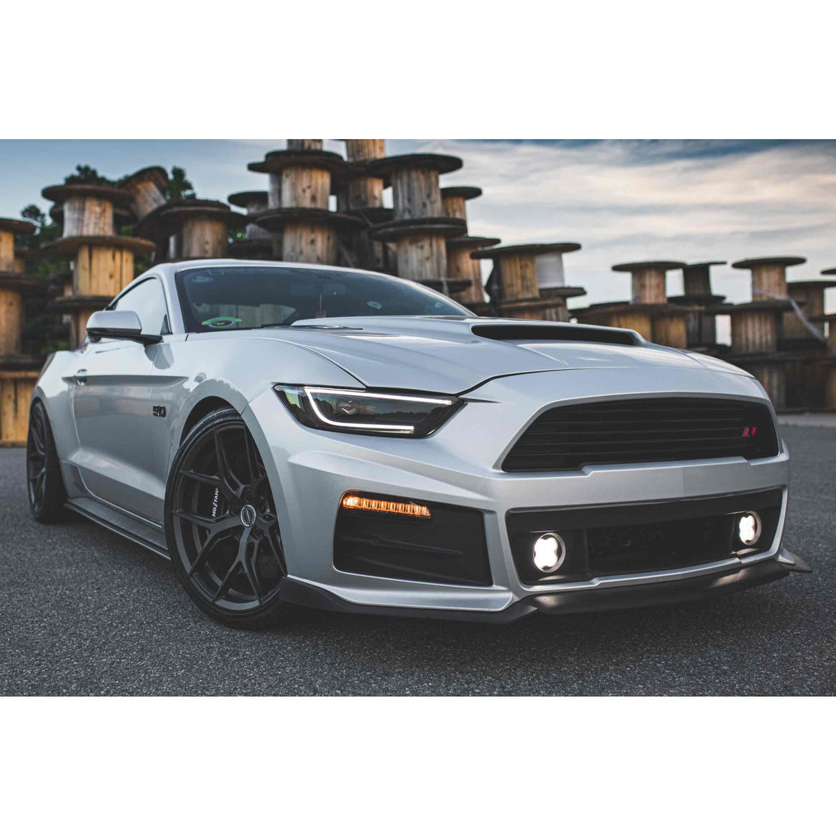 2015+ Ford Mustang XB LED Black Headlights (LF410)-Headlights-Morimoto-Dirty Diesel Customs