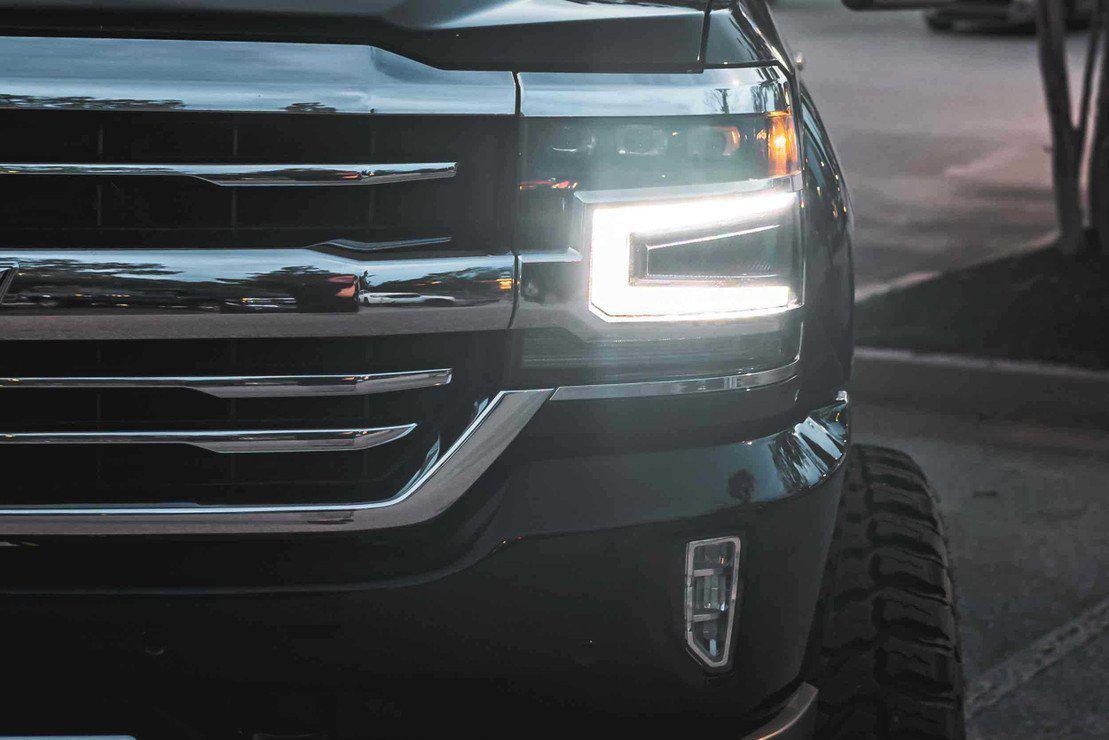 2016-2018 Silverado 1500 XB LED Black Headlight trim piece (LF542.B)-Headlights-Morimoto-Dirty Diesel Customs