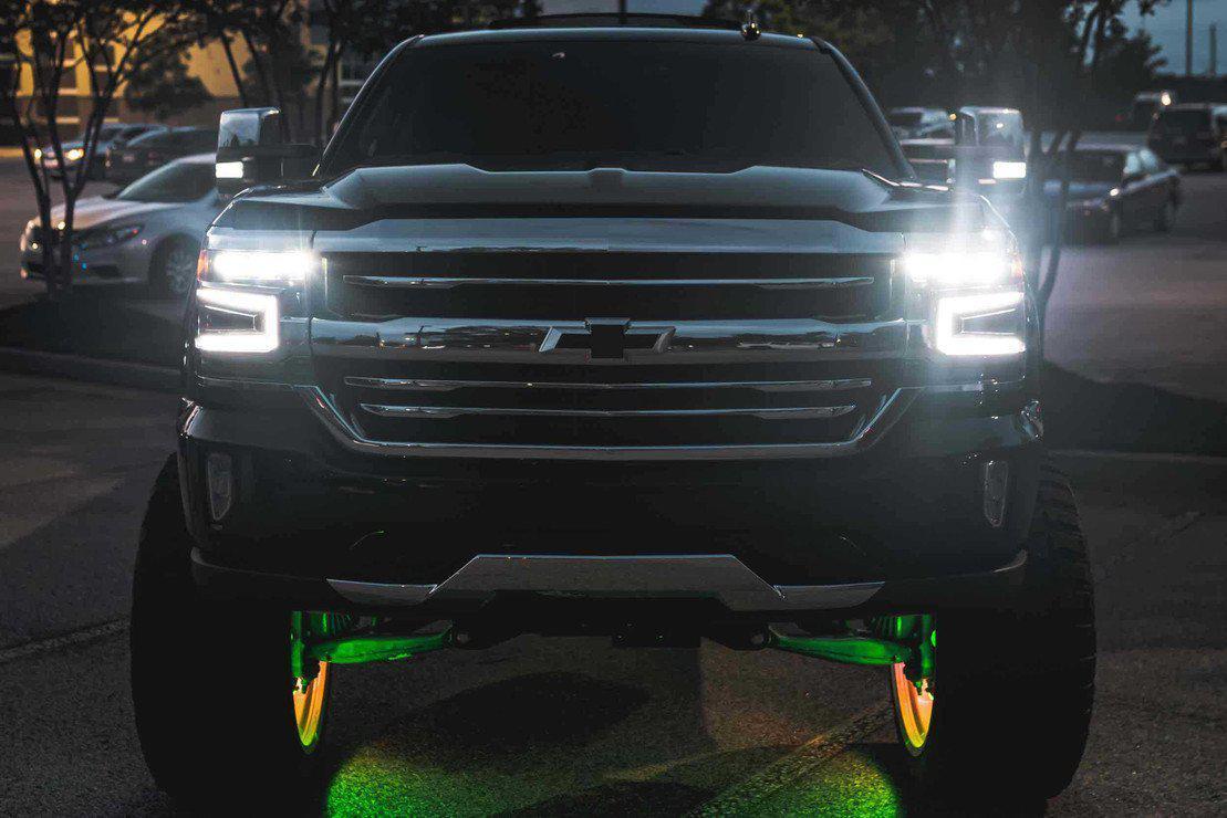 2016-2018 Silverado 1500 XB LED Black Headlight trim piece (LF542.B)-Headlights-Morimoto-Dirty Diesel Customs