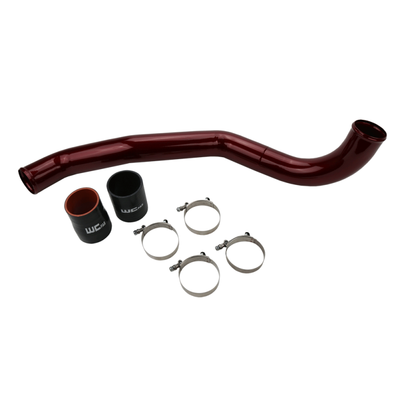2017-2019 Duramax 3" Drivers Side Intercooler Pipe (WCF100708)-Intercooler Piping-Wehrli Custom Fabrication-WCF100708-RED-Dirty Diesel Customs
