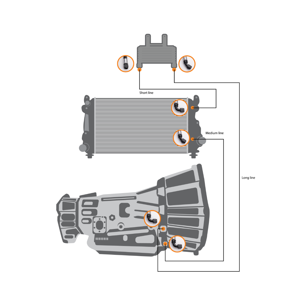 2017-2019 Duramax Transmission Cooler Line Set (FPE-TL-L5P-1719)-Transmission Cooler Lines-Fleece Performance-Dirty Diesel Customs