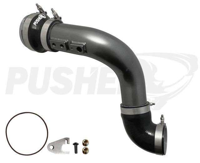 2017+ Powerstroke HD 3" Cold Side Charge Tube w/ Throttle Valve Adapter (PFP17XXBTA)-Intercooler Piping-Pusher-PFP17XXBTA_T-Dirty Diesel Customs