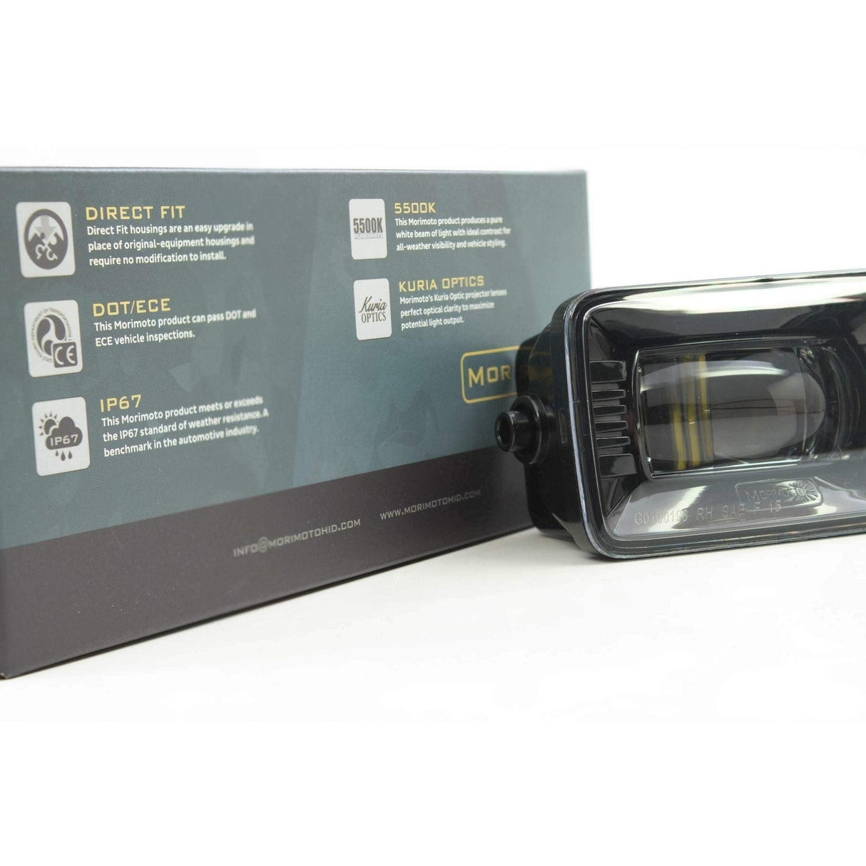 2017+ Powerstroke XB LED Black Fog Light (LF150)-Fog Lights-Morimoto-Dirty Diesel Customs