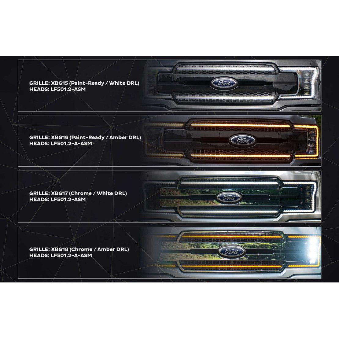 2018-2020 F-150 XBG LED DRL Grille (XBG15)-LED Grille-Morimoto-Dirty Diesel Customs