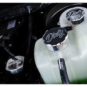 2020-2023 Powerstroke Large Coolant Reservoir Improved Aesthetics Cap (067-ENG-0375)-Engine Caps-Dirty Diesel Customs-Dirty Diesel Customs