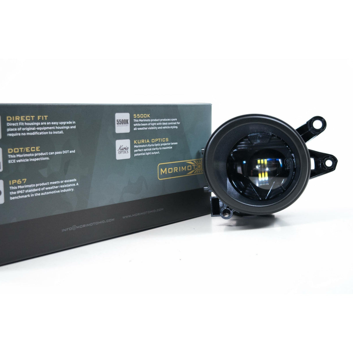 Audi B6 / B7 XB LED Black Fog lights (LF642)-Fog Lights-Morimoto-Dirty Diesel Customs