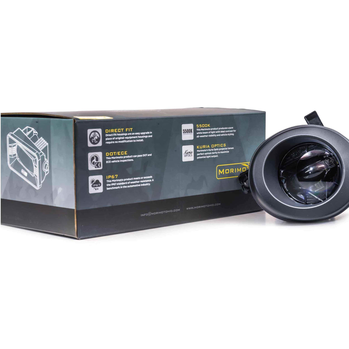 Audi S5 XB LED Black Fog Light (LF640)-Fog Lights-Morimoto-Dirty Diesel Customs