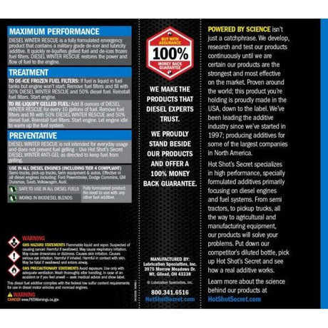 Hot Shot's Secret Diesel Winter Rescue (DWR32Z)-Fuel Additive-Hot Shot's Secret-Dirty Diesel Customs