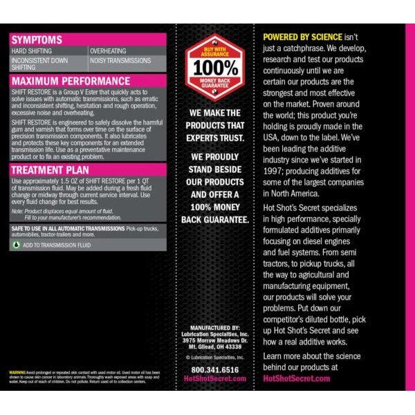 Hot Shot's Secret Shift Restore Automatic Transmission Protectant + Cleaner (HSSTSE16Z)-Transmission Fluid-Hot Shot's Secret-Dirty Diesel Customs