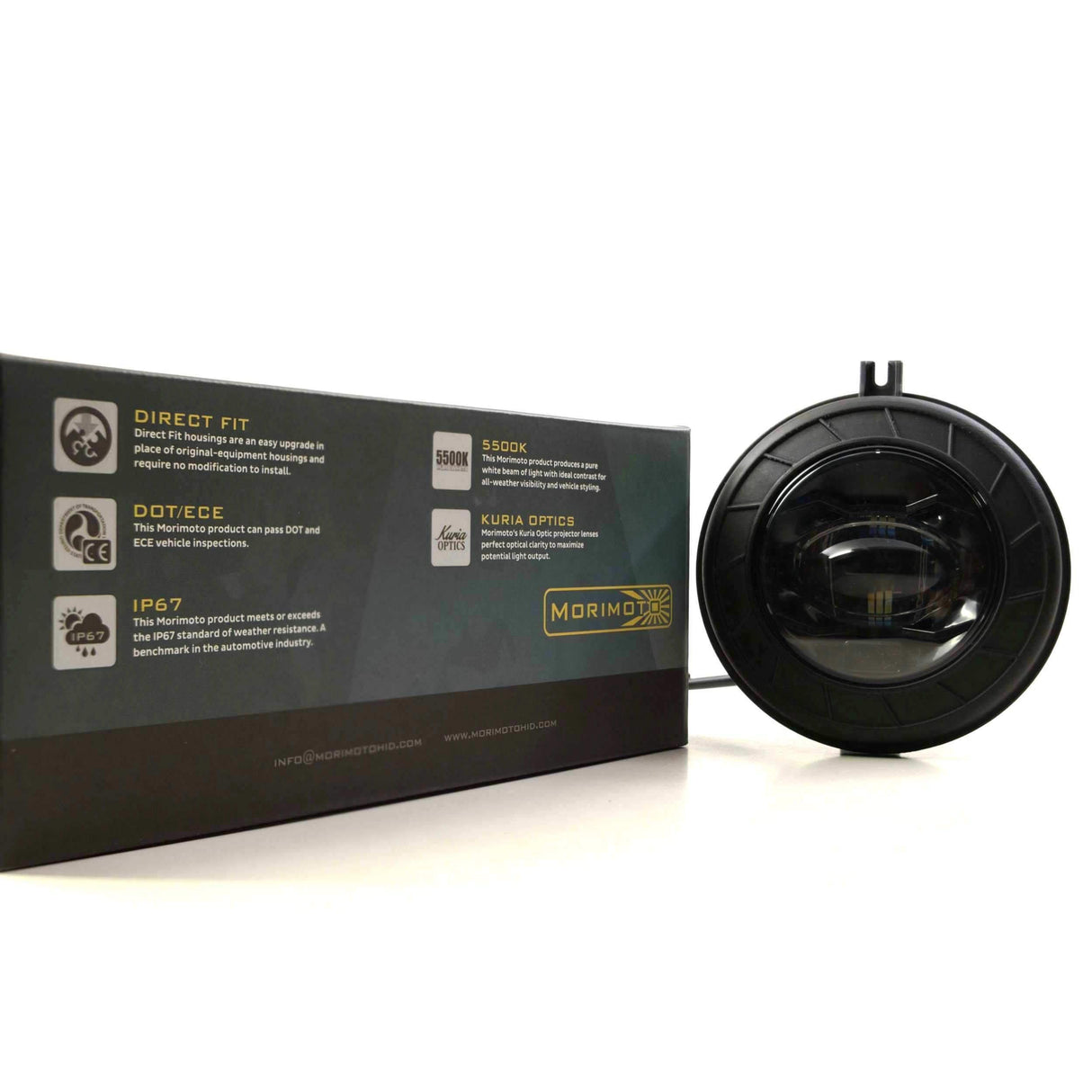 Mopar Universal XB LED Black Fog Lights (LF610-S)-Fog Lights-Morimoto-Dirty Diesel Customs