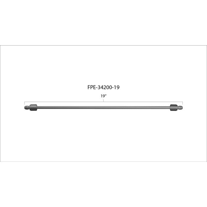 Universal 19" High-Pressure Fuel Line (8mm x 3.5mm Line, M14x1.5 Nuts) (FPE-34200-19)-Fuel Lines-Fleece Performance-Dirty Diesel Customs