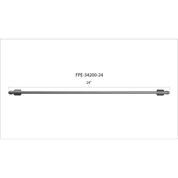 Universal 24" High-Pressure Fuel Line (8mm x 3.5mm Line, M14x1.5 Nuts) (FPE-34200-24)-Fuel Lines-Fleece Performance-Dirty Diesel Customs