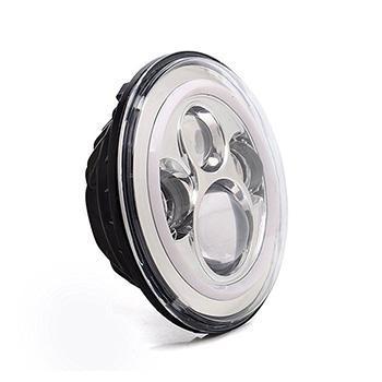 Universal 7" Headlight for Motorcycles & Jeeps w/Halo Daytime Running Light (10-20216)-Driving Light-Speed Demon-Dirty Diesel Customs
