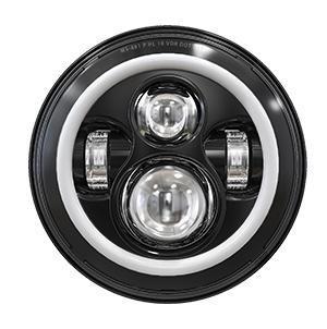 Universal 7" Headlight for Motorcycles & Jeeps w/Halo Daytime Running Light (10-20216)-Driving Light-Speed Demon-Dirty Diesel Customs