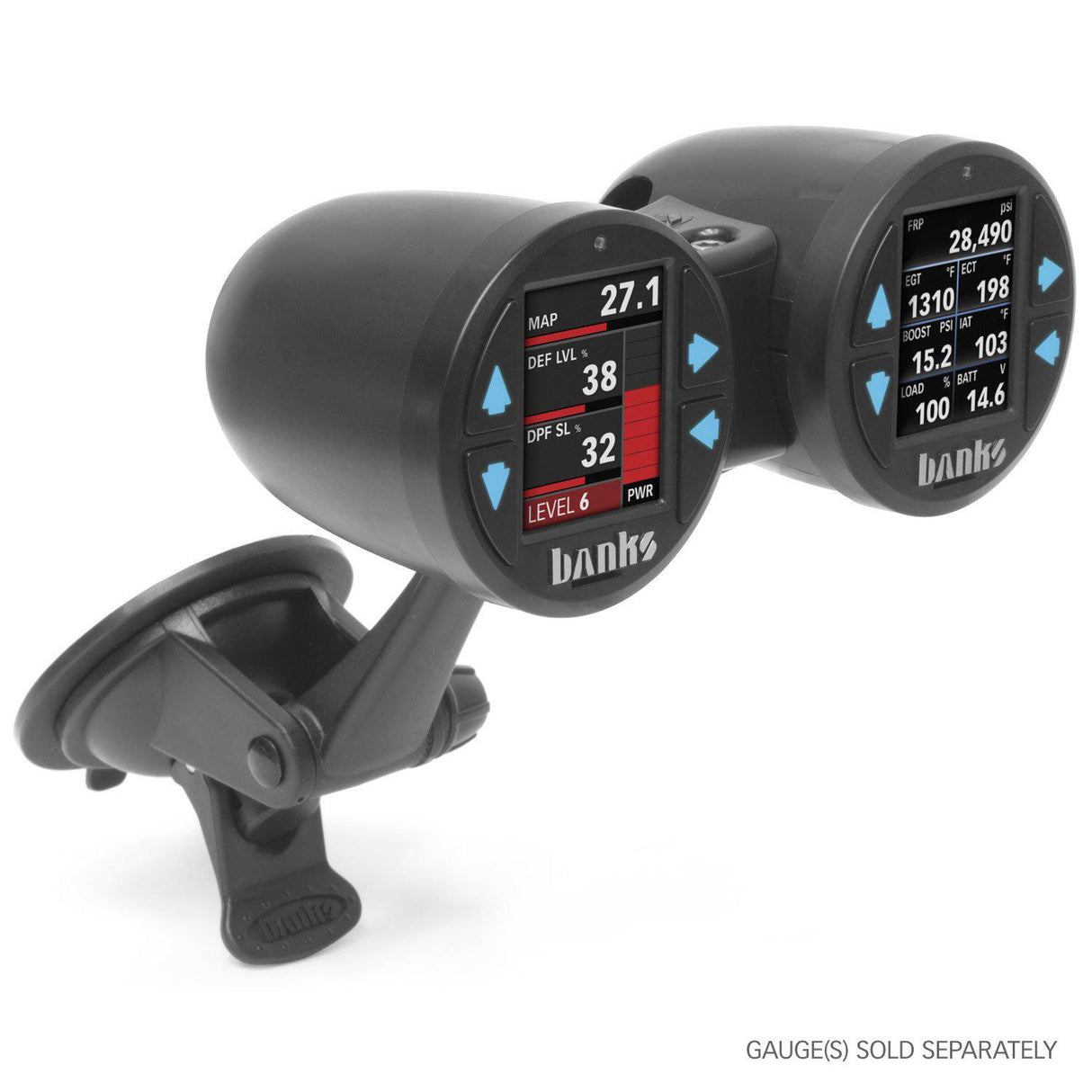 Universal Dual Gauge Pod Suction Mount (63344)-Gauge Pod-Banks Power-Dirty Diesel Customs