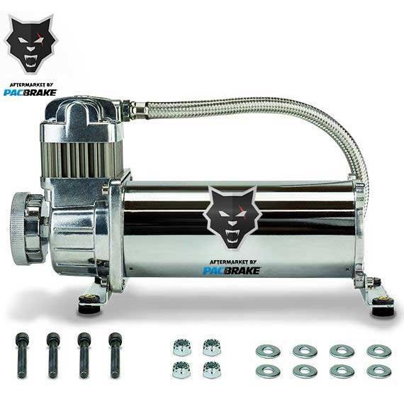 Universal HP425 Series 12V Air Compressor w/ Braided Hose (HP10300)-Air Compressor-PACBRAKE-Dirty Diesel Customs