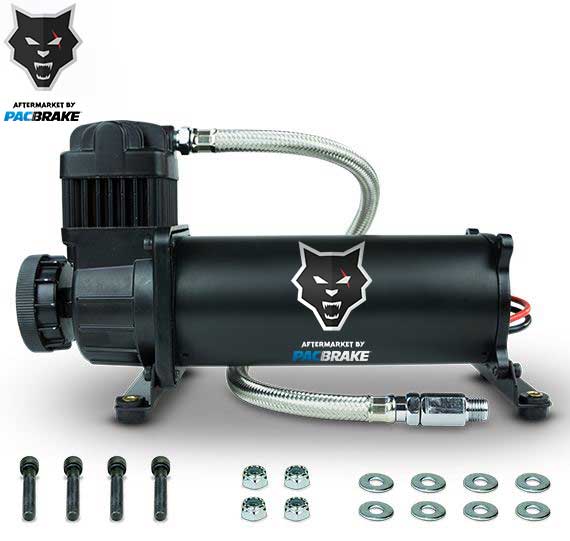 Universal HP425 Series 12V Air Compressor w/ Braided Hose (HP10300)-Air Compressor-PACBRAKE-Dirty Diesel Customs