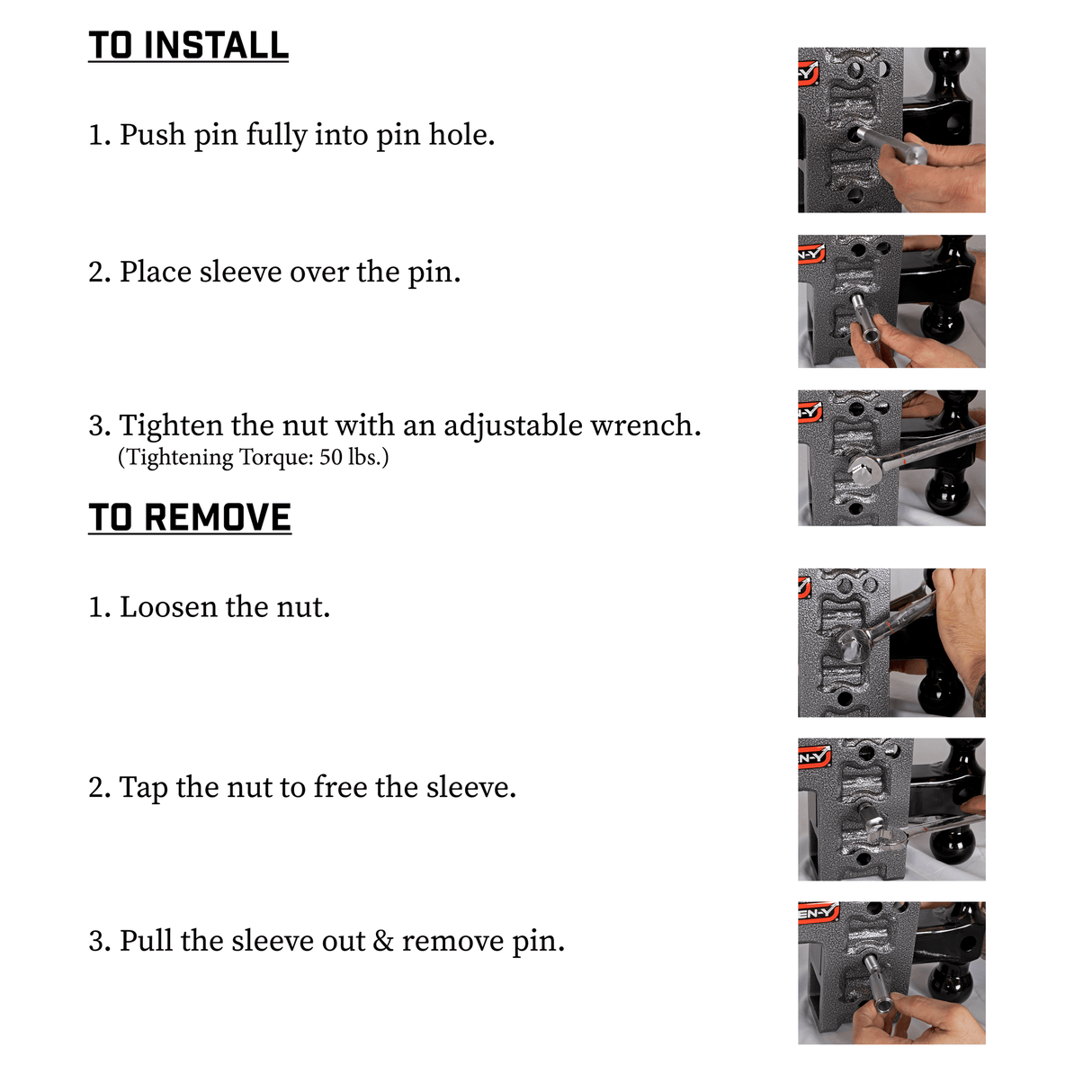 Universal Iron Grip Anti-Rattle Hitch Pin For Solid Shank (GH-021)-Towing Accessories-Gen-Y Hitch-Dirty Diesel Customs