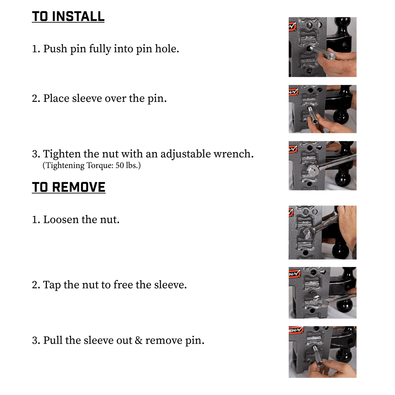 Universal Iron Grip Anti-Rattle Hitch Pin For Solid Shank (GH-021)-Towing Accessories-Gen-Y Hitch-Dirty Diesel Customs