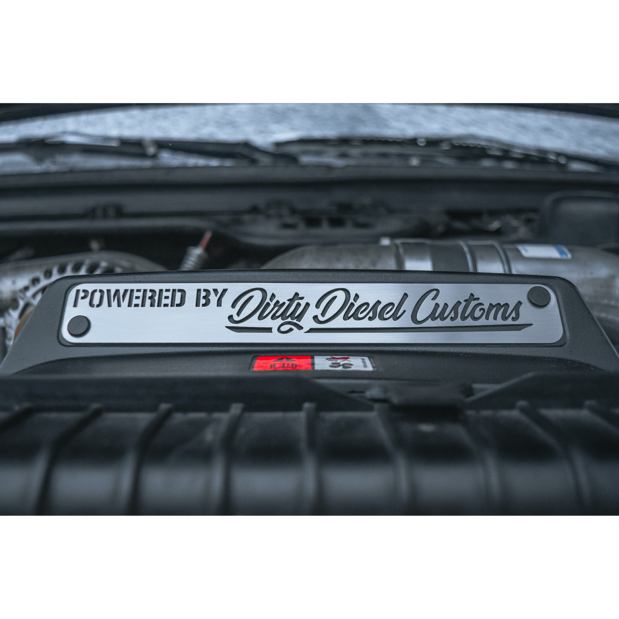 Universal Powered By Dirty Engine Placard-Dress Up-Dirty Diesel Customs-Dirty Diesel Customs