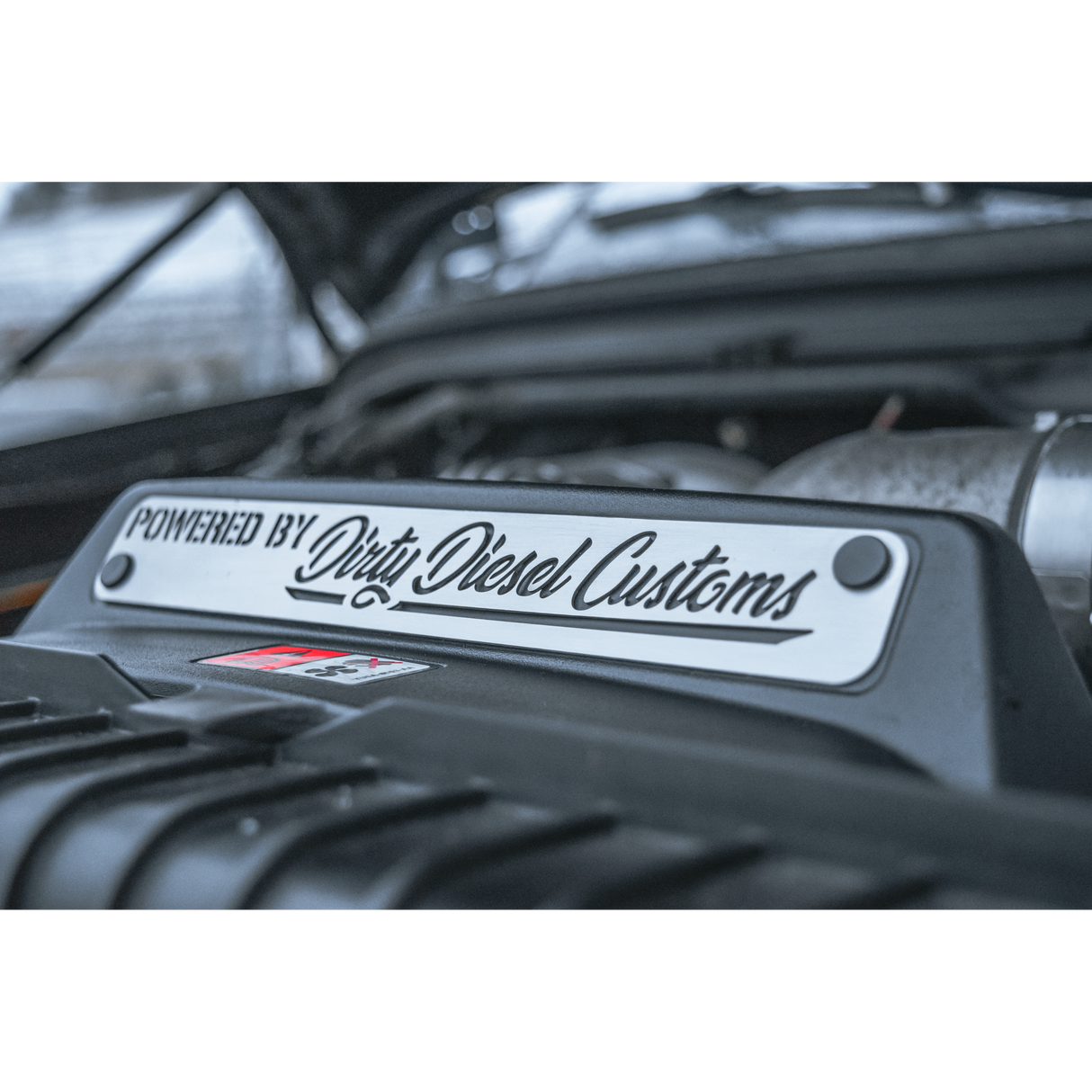 Universal Powered By Dirty Engine Placard-Dress Up-Dirty Diesel Customs-Dirty Diesel Customs