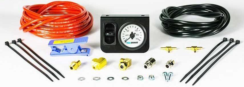 Universal Simultaneous Paddle Valve In Cab Control Kit w/ Mechanical Gauge (HP10133)-In-Cab Control Kit-PACBRAKE-Dirty Diesel Customs